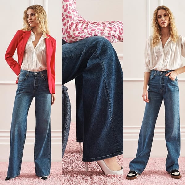 Lightweight wide hotsell leg jeans